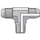 1/4 Inch 37 Deg Male Flare X 1/4 Inch 37 Deg Male Flare X 1/8 Inch Male NPTF 6000 PSI Steel Tube Tee