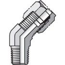 1/4 Inch Male Flareless X 1/8 Inch MNPT 5000 PSI Steel 45 Deg Tube Elbow