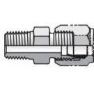 1/2 Inch Male Flareless X 3/4 Inch Male UN/UNF-2A 5000 PSI Steel Tube Connector