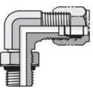 3/8 Inch Male Flareless X 9/16 Inch Male UN/UNF-2A 5000 PSI Steel 90 Deg Tube Elbow