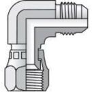3/8 Inch 37 Deg Male Flare X 3/8 Inch 37 Deg Female Flare Swivel 6000 PSI Steel 90 Deg Tube Elbow