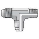 3/8 Inch 37 Deg Male Flare X 3/8 Inch 37 Deg Male Flare X 1/4 Inch Male NPTF 6000 PSI Steel Tube Tee