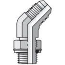 1/2 Inch 37 Deg Male Flare X 3/8 Inch Male BSPP 3600 PSI Steel 45 Deg Tube Elbow