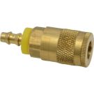 1/4 Inch Quick Connect X 3/8 Inch Push-lock Hose Barb 300 PSI Brass Quick Coupler