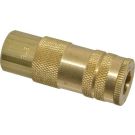 1/4 Inch Quick Connect X 1/4 Inch FNPT 300 PSI Brass Quick Coupler