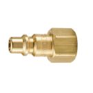 1/4 Inch Quick Connect X 1/4 Inch Female NPTF 1.56 Inch 300 PSI Brass Nipple