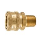 3/8 Inch Quick Connect X 3/8 Inch MNPT 2700 PSI Brass Quick Coupler