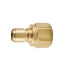 1 1/4 Inch Quick Connect X 1 1/4 Inch Female NPTF 2.38 Inch 1700 PSI Brass Nipple