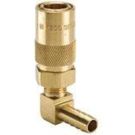 3/8 Inch Quick Connect X 1/2 Inch Hose Barb 200 PSI Brass Quick Coupler