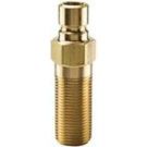 3/8 Inch Quick Connect X 3/8 Inch NPTF 2.5 Inch 200 PSI Brass Nipple