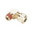 1/4 Inch Compression X 1/8 Inch MNPT 150 PSI Brass 90 Deg Tube Elbow