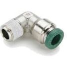 Prestolok PLP Male Elbow 3/8 inch Tube to 1/4 inch NPTF, 300 PSI, Nickel Plated Brass