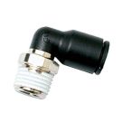 Prestolok PLP Male Elbow 4mm Tube to 1/8 inch NPT, 290 PSI, Black Composite