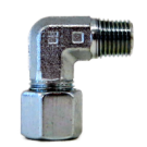 15 MM 24 Deg Flareless X 1/2 Inch MNPT 315 Bar Steel 90 Deg Tube Elbow