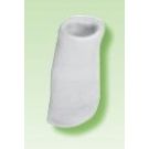 Filter Bag - 200 Micron Felt Polyester - Fiber-Free Glazed or Singed Finish - 4-1/8 Diameter X 47 Inch Length - Carbon Steel Plated Ring