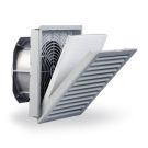 PF 66000 A Reverse Flow Filterfan 4.0, 462 CFM, 460 VAC, IP 54 NEMA 12, RAL 7035 Light Grey Grill, Size 6, Cut-out Size (in) 11.46 x 11.46