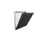 PFA 10000 Exhaust Filter, IP 54 NEMA 12, RAL 9011 Black Grill, Size 1, Cut-out Size (in) 3.62 x 3.62