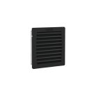 PFA 20000 Exhaust Filter, IP 54 NEMA 12, RAL 9011 Black Grill, Size 2, Cut-out Size (in) 4.92 X 4.92