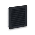 PFA 60000 Exhaust Filter, IP 54 NEMA 12, RAL 9011 Black Grill, Size 6, Cut-out Size (in) 11.46 x 11.46