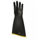 Class 4 Rubber Insulating Glove Size 10.5, Black/Yellow 18 Inch Length with Contour Cuff. Protects up to 36,000 Volts AC