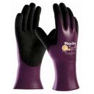 Foam Nitrile Coated Gloves, Palm Coverage, Purple/Black, 2XL