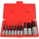 3/8" & 1/2" Drive 10 Piece Metric Hex Bit Set