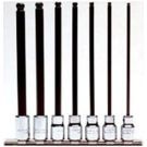3/8 Inch Drive 7-piece SAE Ball End Hex Bit Socket Set