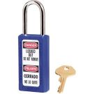 1-1/2" x 3" Blue Thermoplastic Keyed Different Safety Lockout Padlock