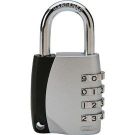 Compact And Lightweight Lock With 4-digit Resettable Code., Black/Silver