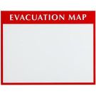 Evacuation Plan Insert Holder - Plastic - Clear/Red/White - 13.5 x 17.5