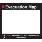 Evacuation Map Holder - Acrylic - Black/Red/Transparent - 15 x 17.5