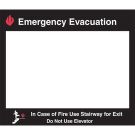Emergency Evacuation Map Holder - Glow in the Dark Acrylic - Black/Red/Transparent - 15 x 17