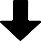 2 In X 5 In B514 Black Floor Arrows 100/pkg