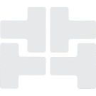 2 In X 5 In B514 White Floor Ts 20/pkg
