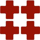 2 In X 5 In B514 Red Floor Crosses 20/pkg