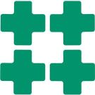 2 In X 5 In B514 Green Floor Crosses 20/pkg