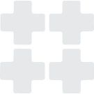 2 In X 5 In B514 White Floor Crosses 20/pkg