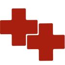 3 In X 8 In B514 Red Floor Crosses 20/pkg