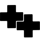 3 In X 8 In B514 Black Floor Crosses 20/pkg