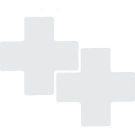3 In X 8 In B514 White Floor Crosses 20/pkg