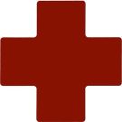 4 In X 10 In B514 Red Floor Crosses 20/pkg