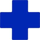 4 In X 10 In B514 Blue Floor Crosses 20/pkg