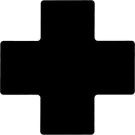 4 In X 10 In B514 Black Floor Crosses 20/pkg