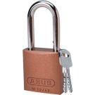 Abus Standard Size Aluminum Padlock - 6-pin Cylinder, 1.5 In. Shackle Clearance, Brown