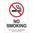 No Smoking Sign - Premium Fiberglass - Black/Red on White - 14 x 10