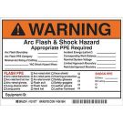 B7569 5x7 Blk/org/wht 5/pk Arc Flash Lbl