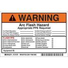 6" x 4" Black/Orange Vinyl Warning Label