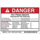 B7569 4x6 Blk/red/wht 5/pk Arc Flash Lbl