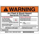 B7569 5x7 Blk/org/wht 5/pk Arc Flash Lbl