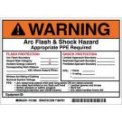 B7569 5x7 Blk/org/wht 5/pk Arc Flash Lbl
